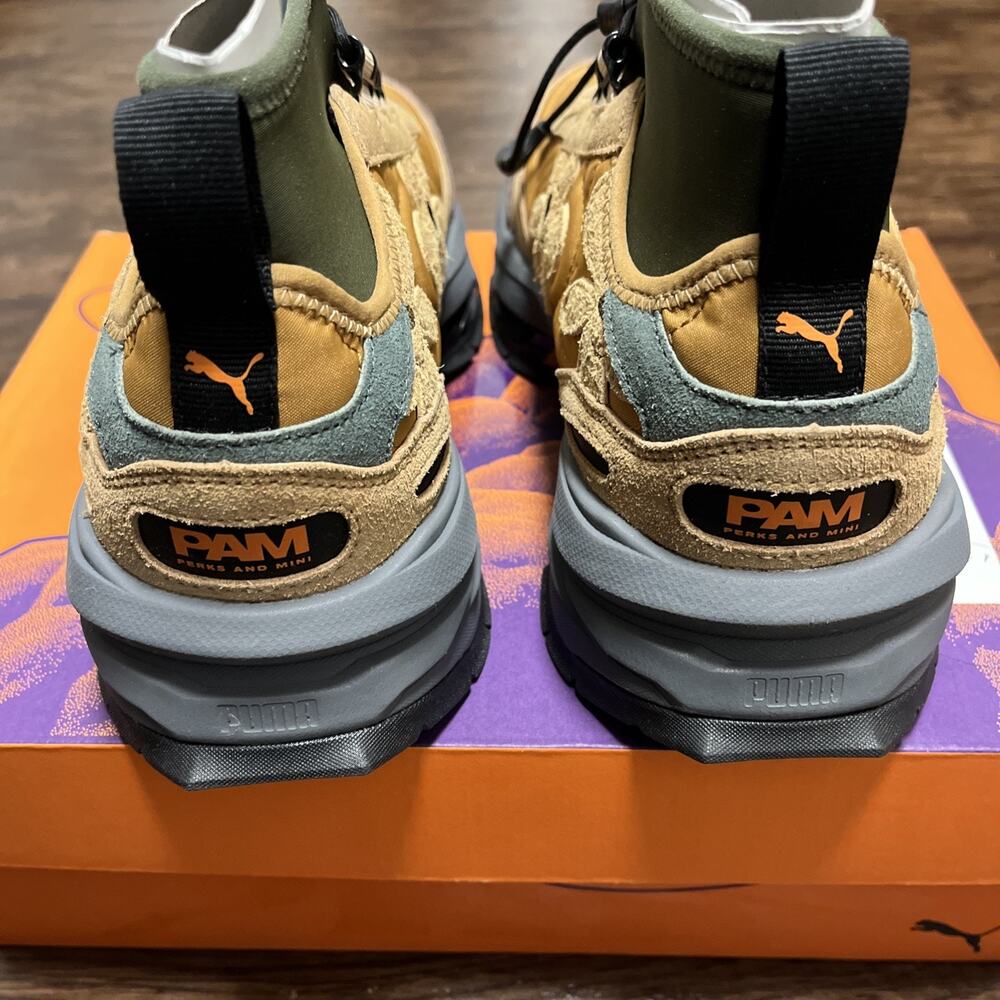 Size 10- PUMA Men’s Nano Pam Perks & Mini Mid BIO/VERSE Brown Hiking 387037 - Picture 9 of 11